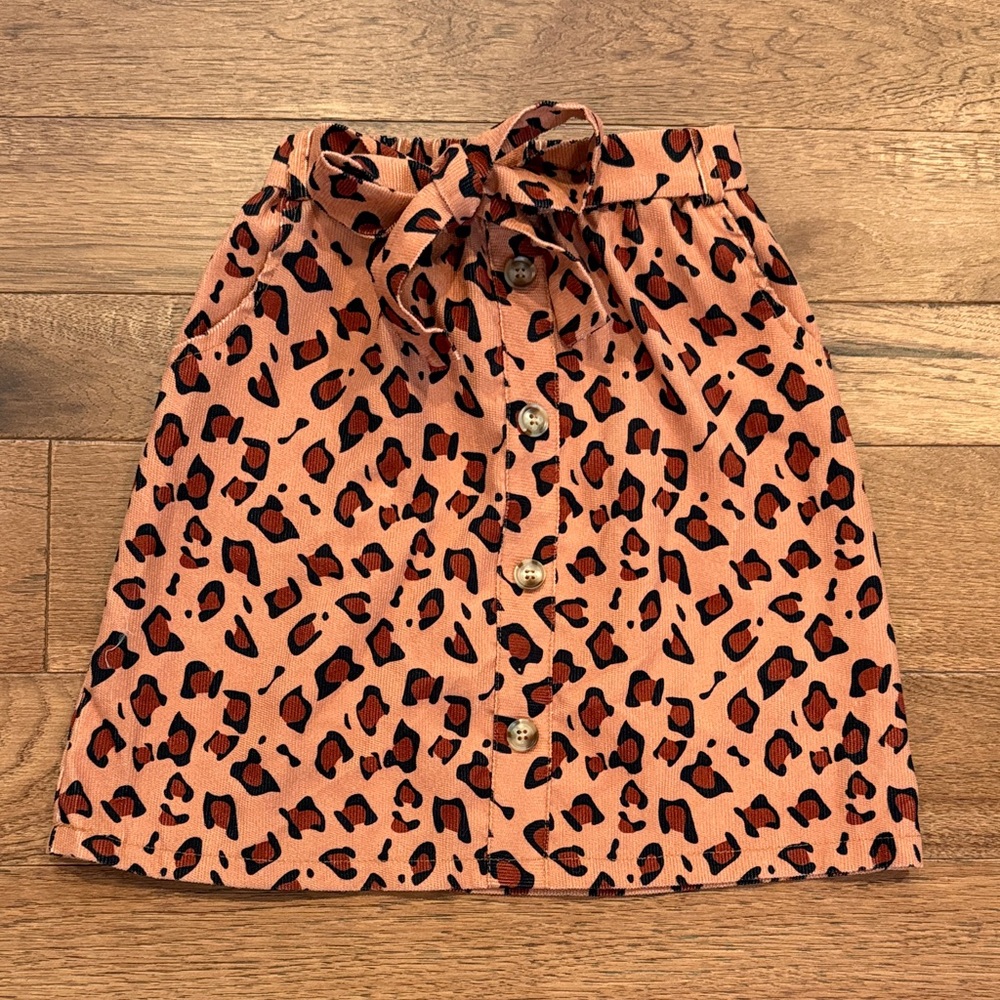 Girls Animal Print Belted Skirt - Size 10Y EU 140